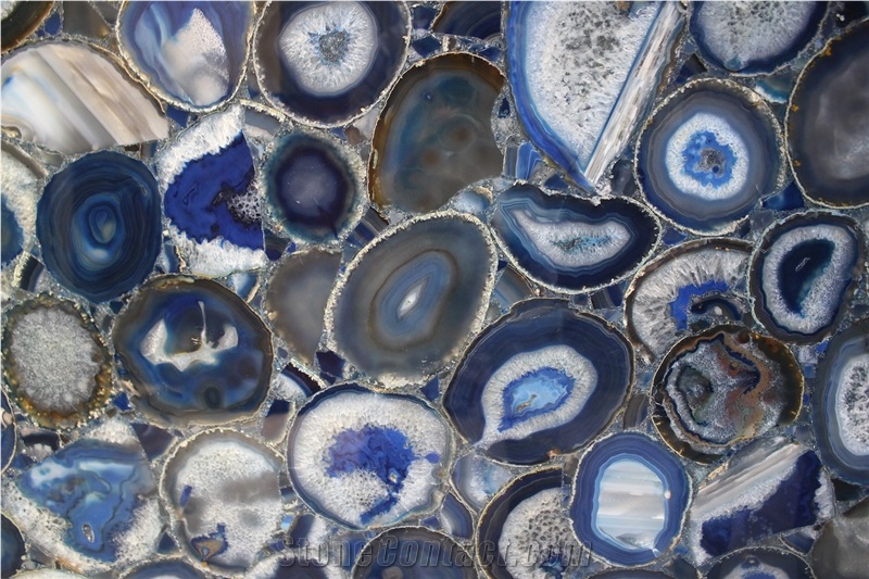 Natural Luxury Blue Agate Slab for Countertop