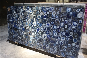 Natural Luxury Blue Agate Slab for Countertop
