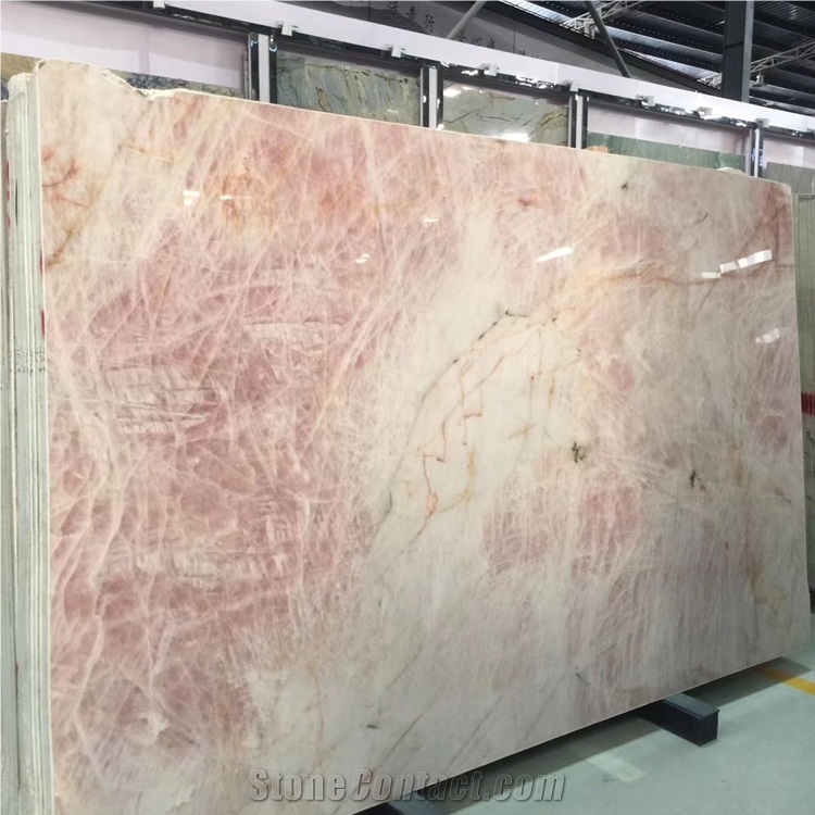 Pink Backlighted Rosa Wow Quartzite Slabs