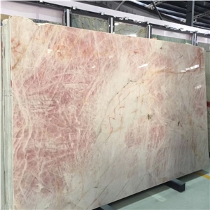 Pink Backlighted Rosa Wow Quartzite Slabs