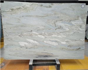 White and Green Marble Stone Slabs
