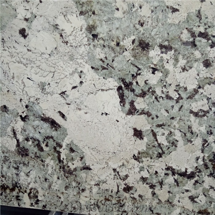 White and Green Silver Fox Mountain Granite