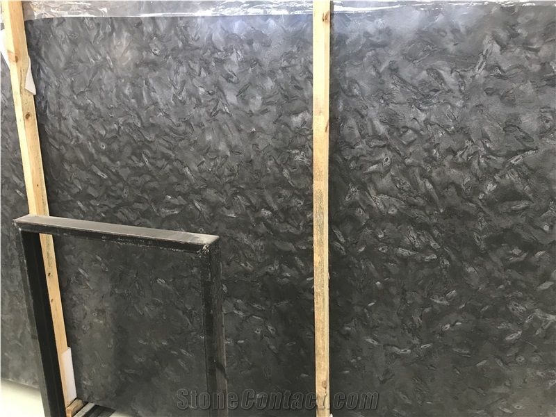 Versace Black Metal Granite Slabs,Polished Tiles