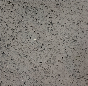 Decorative Dark Grey Artificial Quartz Stone Slab