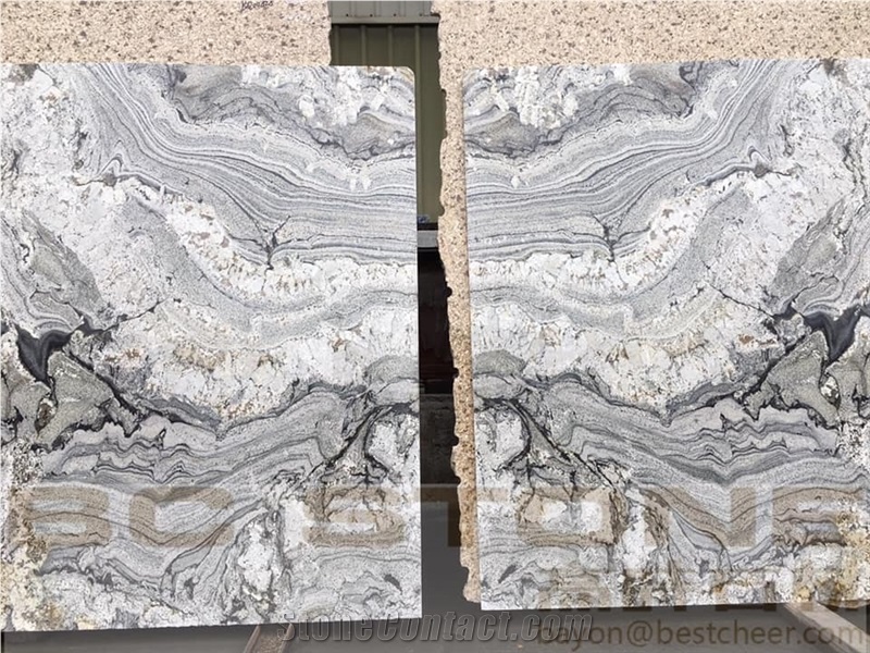 Silver Canyon Granite Slabs Bookmatch