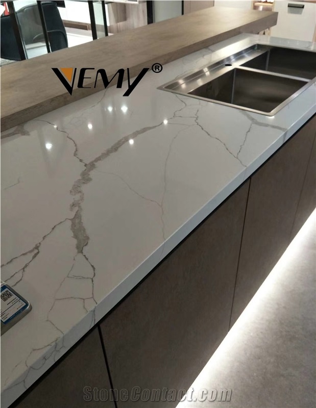 Vm13 Polyurethane Faux Stone Quartz Kitchen Countertops From