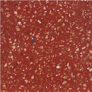 Red Cement Terrazzo Slab and Tiles