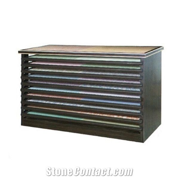 Metal Drawer Display Stand for Quartz or Marble