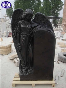 China Black Marble Headstone Memorials