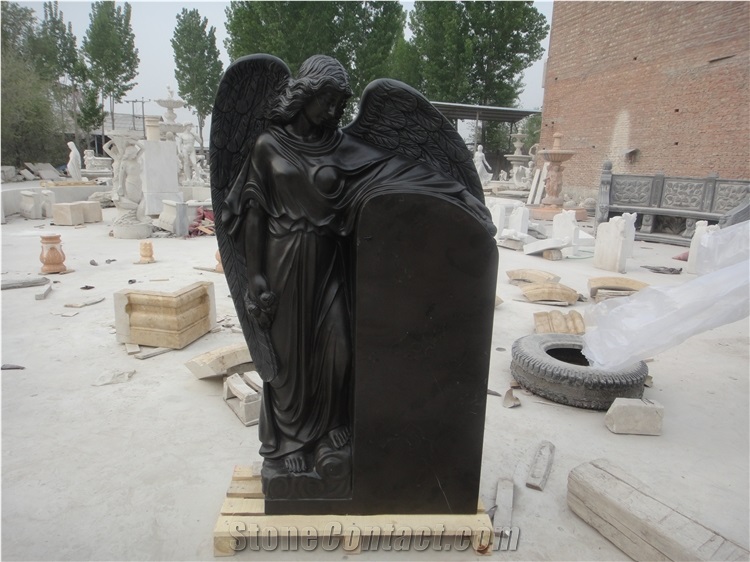 China Black Marble Headstone Memorials