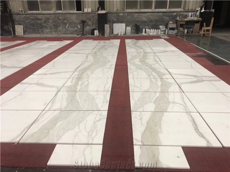 Italian Calacatta White Marble Floor Tile Price