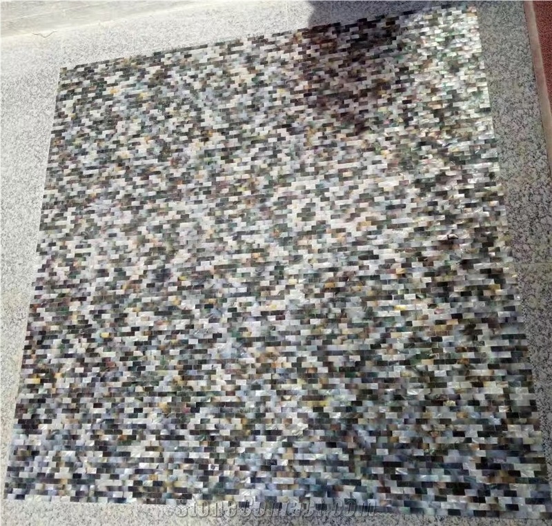 Multicolor Pearl Shell Mosaic Bathroom Wall Tile