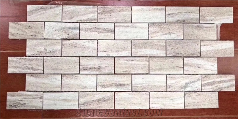 Palissandro White Marble Mosaic Tile Backsplash