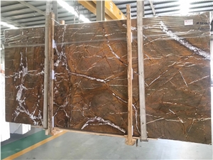 Rainforest Bidasar Brown Marble Slab Tile Price
