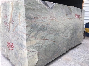 Wholesale Rain Forest Green Marble Block Price
