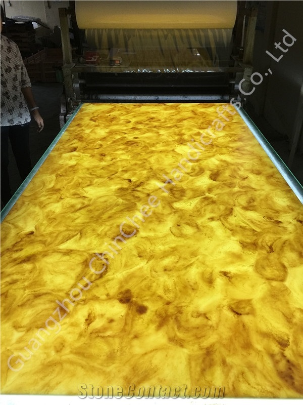 Artificial Backlit Marble Panels for Bar Counter