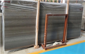 Polished Natural Wooden Coffee Brown Marble Slab