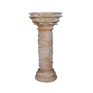Custom Design Stone Carving Solid Marble Column