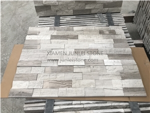 White Wood Grain Cultural Stone Indoor Marble