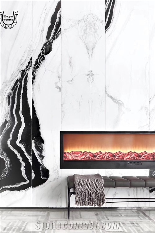 Living Room Decoration Panda White Marble