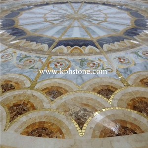 Black Portoro Gold Marble Medallions and Patterns