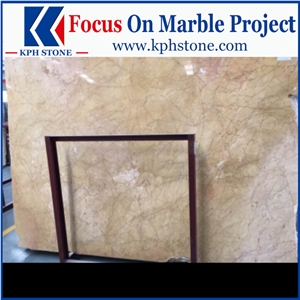 Gold Polished Marble Slabs Project Design