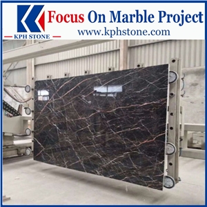 Golden Brown Marble Slabs for Hotel Projects