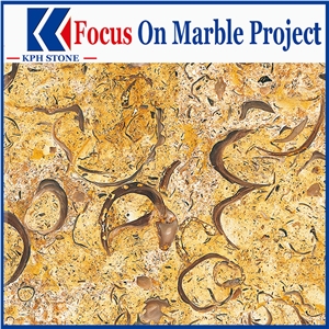 Golden Shell Marble Classic Beige Tile for Radisso