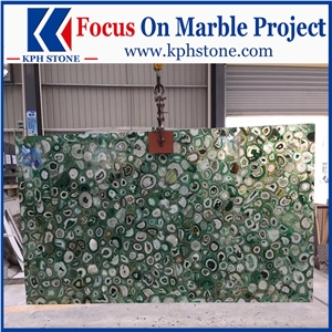 Green Agate Gemstone Semiprecious Stone Slabs