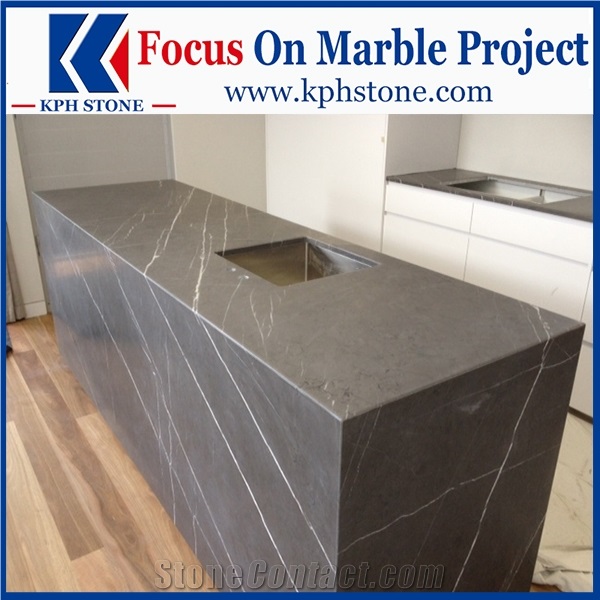 Grey Crystal Bulgaria Ash Marble Floor Tiles