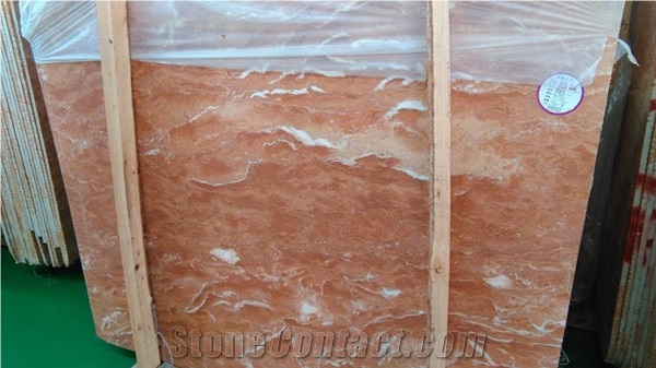 Hot Sale Tea Rose Marble Slabs in China Market