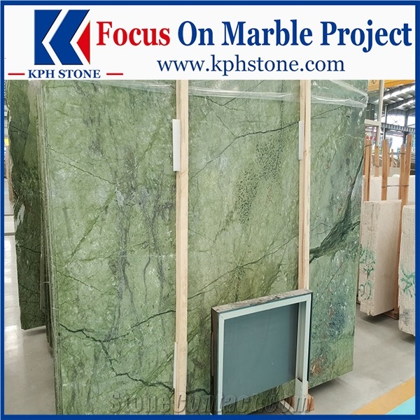 India Green Verde Ming Marble Slab for House Decor