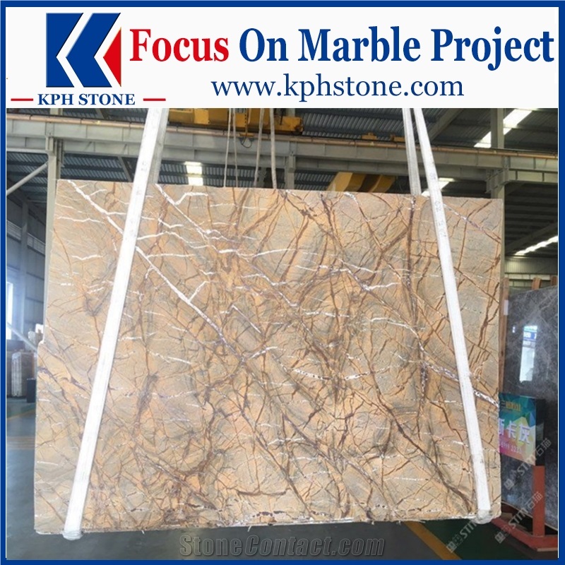 India Painforest Brown Marble Slabs