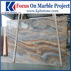 Monet Sky Blue Ice Cream Marble Background Tiles
