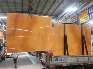 Onice Ambra Orange Onyx Tile&Slab for Galaxy Macau