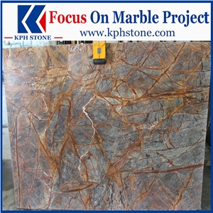 Rain Forest Gold Marble Wall Slabs
