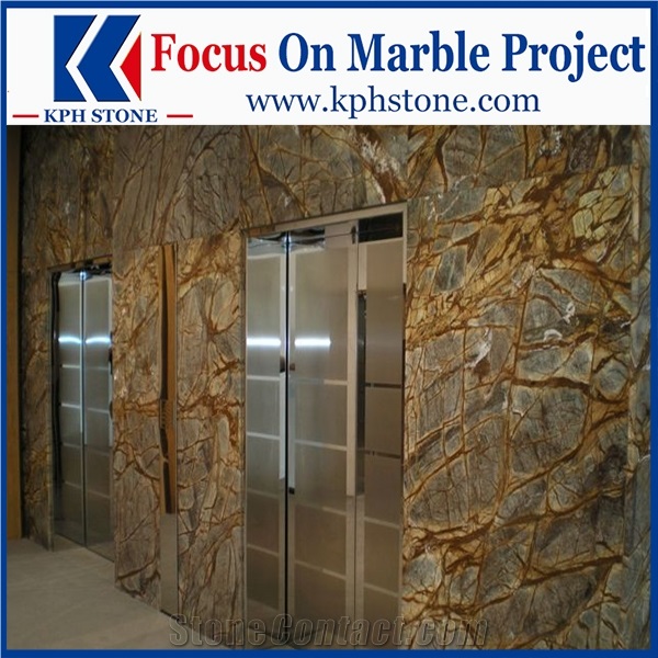 Rainforest Gold Marble Floor Tiles
