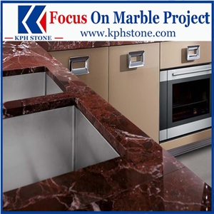 Rosso Lepanto Marble Kitchen Countertops