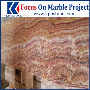 Ruby Red Onyx Jade Slabs Hotel Projects