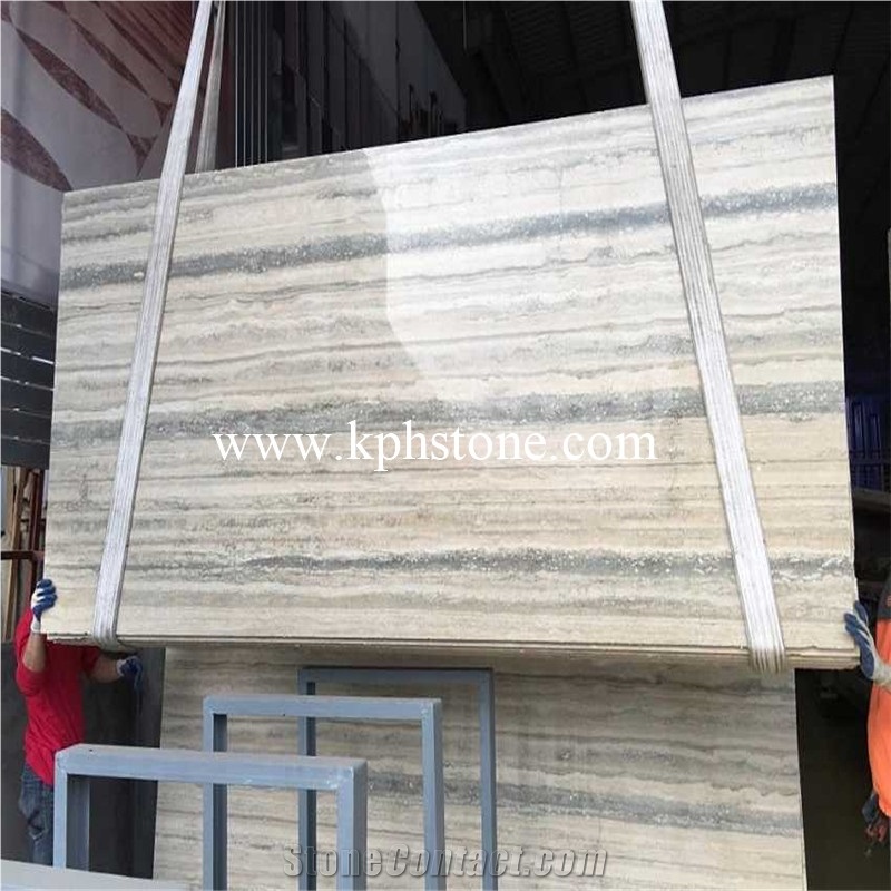 Silver Grey Travertine Slabs and Tiles Projects