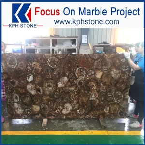 Translucent Browne Agate Slabs for Wall Decor