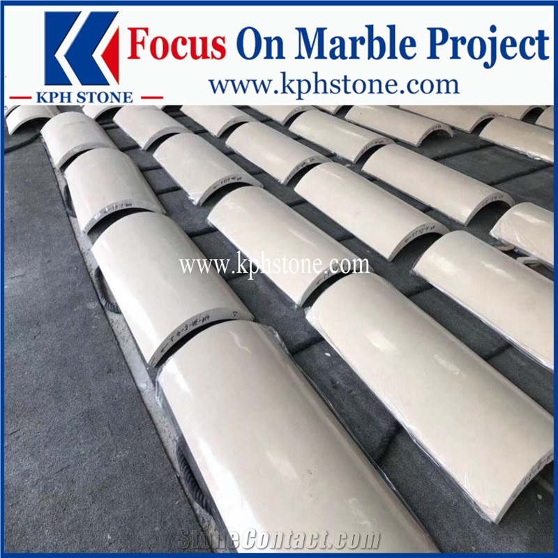 Victory Beige Marble Column for Hotel Projects