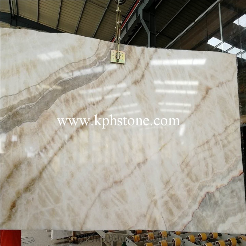 White Wood Onyx Flooring Covering Tiles Slabs