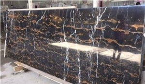 Black and Gold Marble Stone