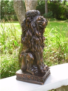 Outdoor Marble Animal Lion Sculpture