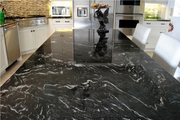 kitchens with black forest granite