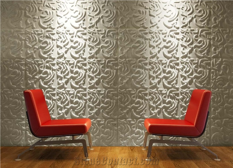 Baschioi Limestone Cnc Carved 3d Wall Panel