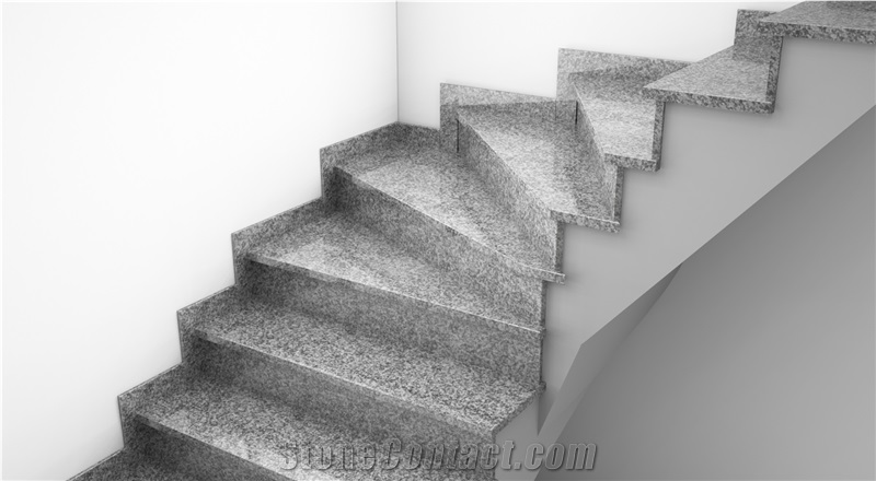 Gris Nevada Granite Stairs