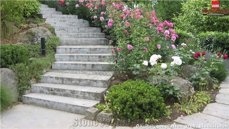 Jura Travertine Garden Steps