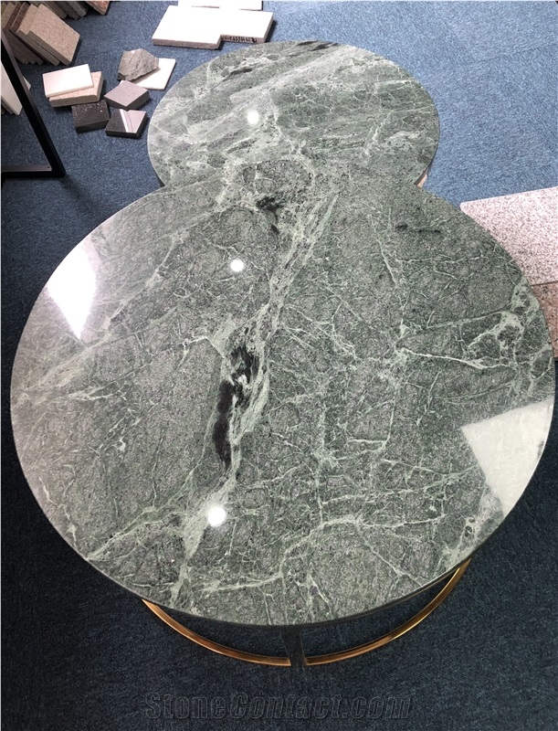 Chinese Verde Alpi Green Marble Table Top